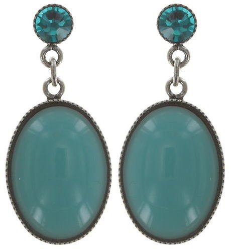 image pour Clou d'oreille pendant Oval in Concert Vert  