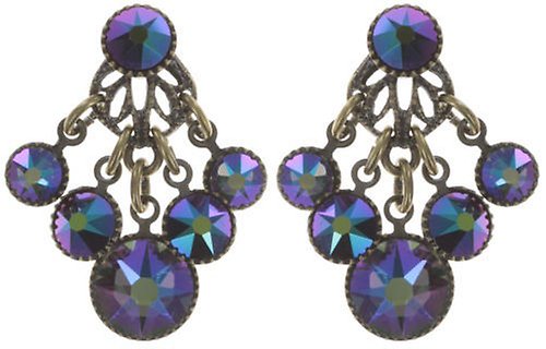 image pour Clou d'oreille pendant Waterfalls Bleu / Lila  