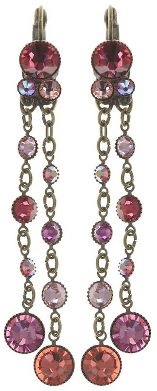 Kép Earring eurowire dangling Waterfalls Pink  