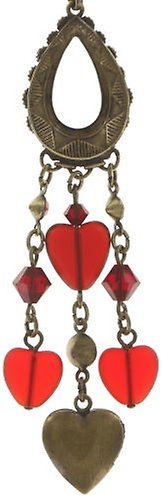 image for Necklace Pendant Heart Red  