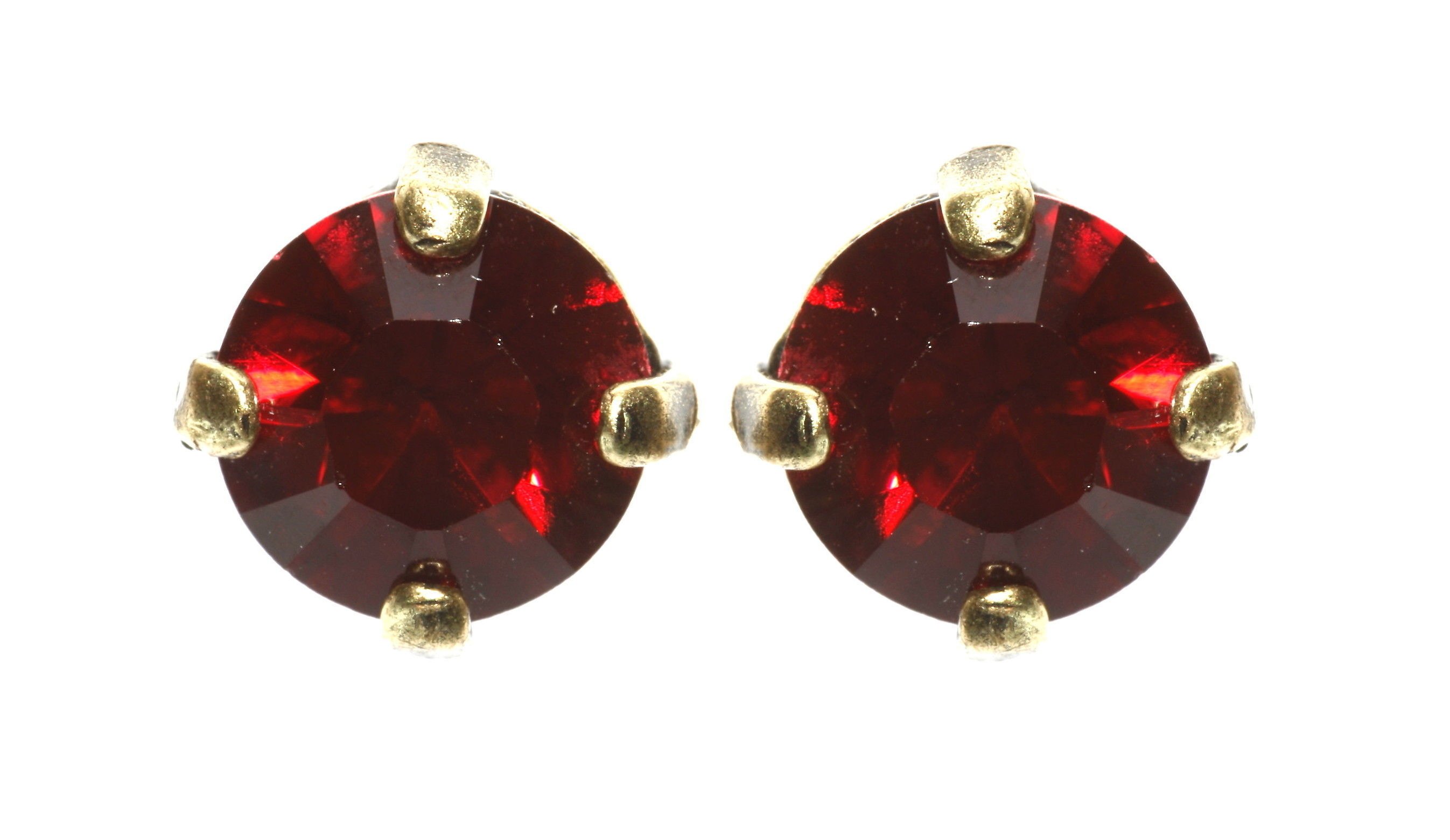 Kép Earring stud Black Jack Red ruby SS 29