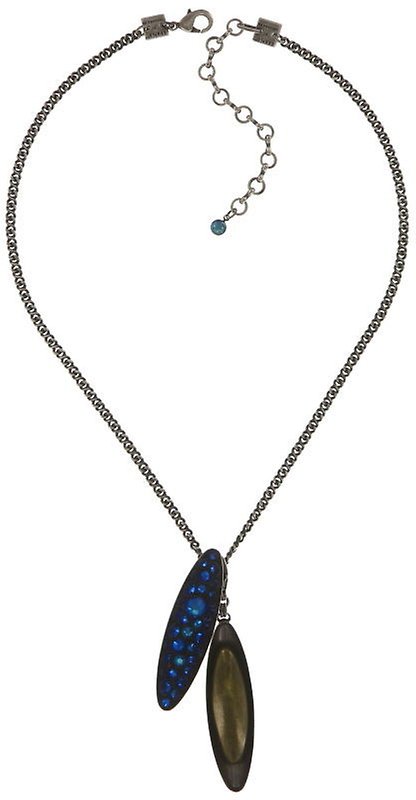 image for Necklace Pendant Back To The Future Blue crystal bermuda blue 