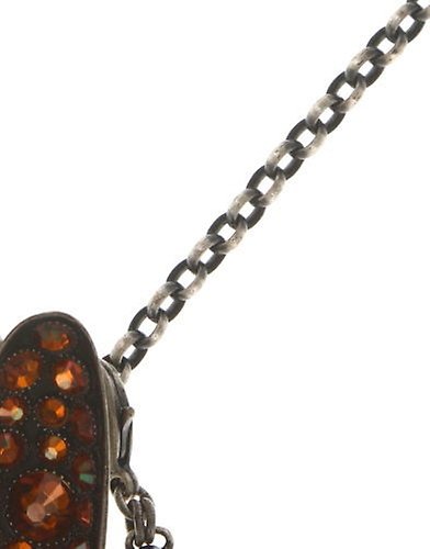 image pour Collier pendant Back To The Future Orange crystal copper 