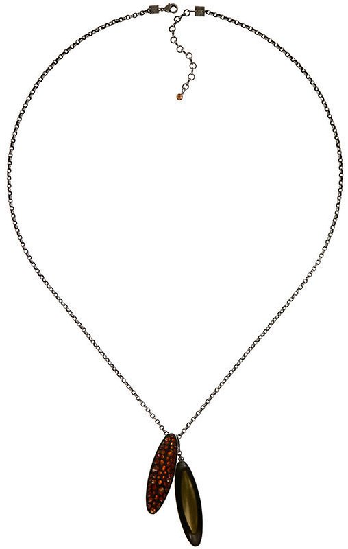 image pour Collier pendant Back To The Future Orange crystal copper 