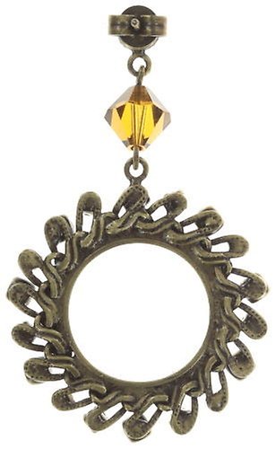 image pour Clou d'oreille pendant Stone Rhythm Beige  