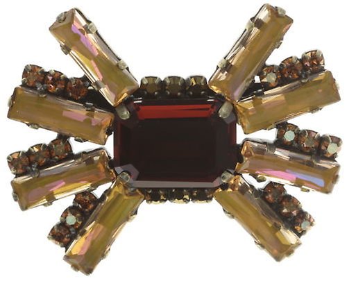 image for Brooch Aztec Brown / Yellow  