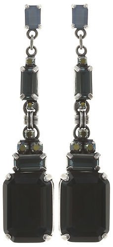 image for Earring Stud Dangling Aztec Green / Grey  