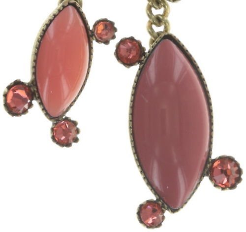 image pour Boucles d'oreilles Eurowire pendantes Dance with Navette Orange  