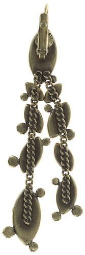 image pour Boucles d'oreilles Eurowire pendantes Dance with Navette Orange  