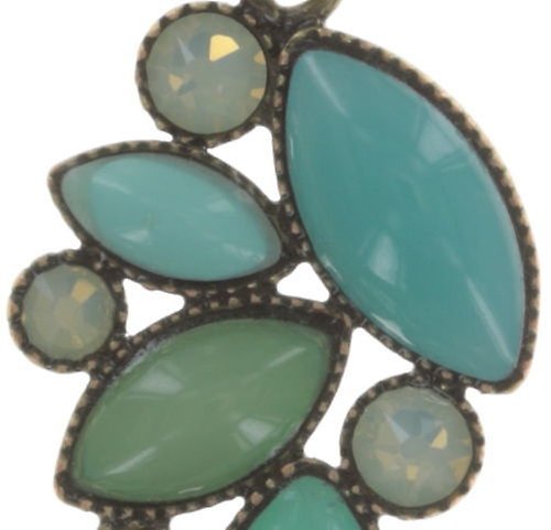 image for Earring Stud Dangling Dance with Navette Green  