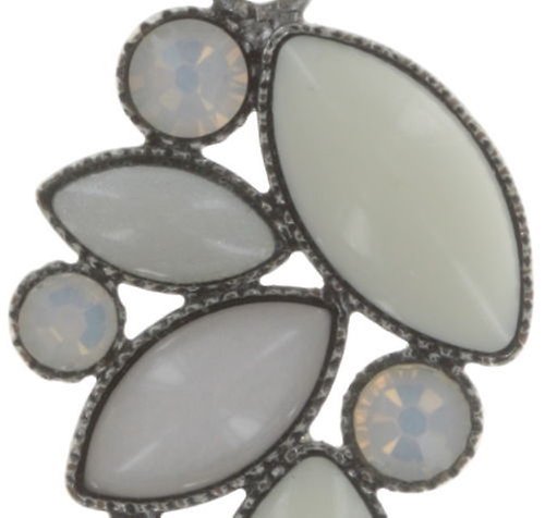 image for Earring Stud Dangling Dance with Navette White  