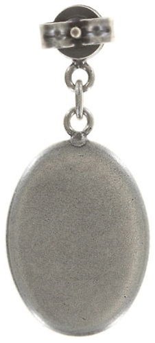 image for Earring Stud Dangling Oval in Concert Green  