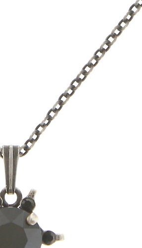 image pour Collier pendant Petit Four de Fleur Noir  