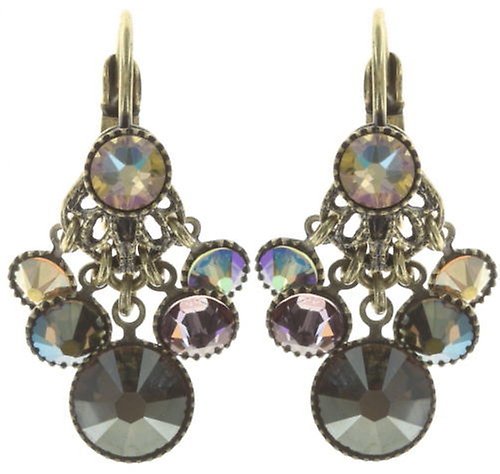 image for Earring Eurowire Dangling Waterfalls Brown / Lila  