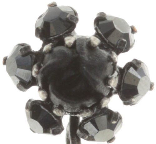 image pour Clou d'oreille pendant Victoria Noir  