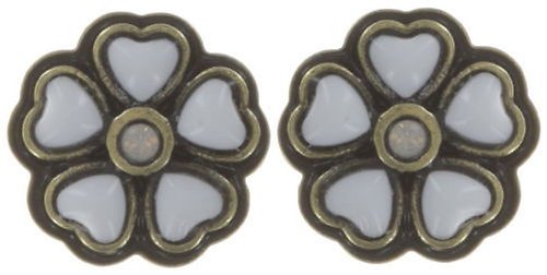 image for Earring Stud Mandala White  