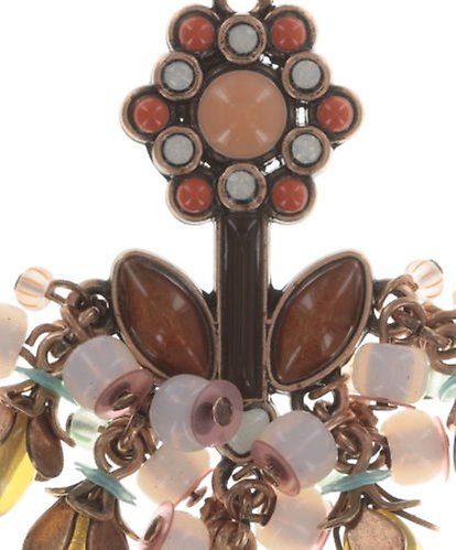 Bild für Ohrstecker baumelnd Mandala Braun / Grün  