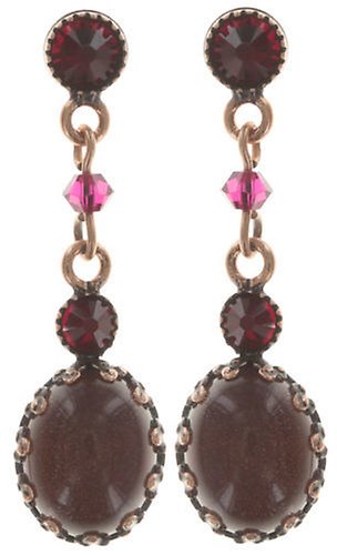 image for Earring Stud Dangling Melody Drops Red  