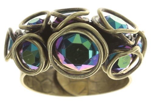 Bild für Ring Sparkle Twist Blau / Grün scarabaeus green 