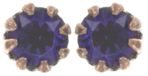 image for Earring stud Black Jack Lila crystal heliotrope PP 32