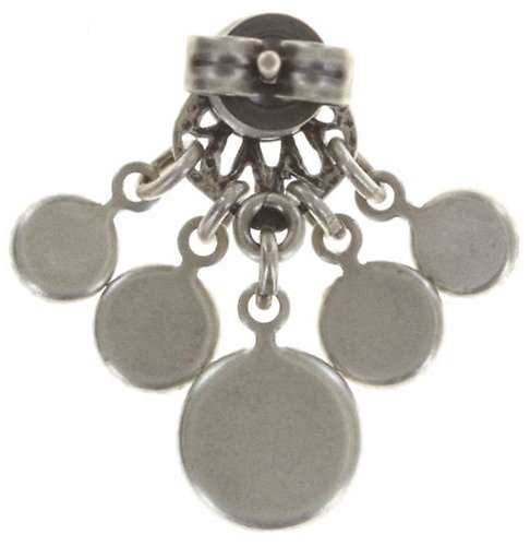 image for Earring Stud Dangling Waterfalls Grey  
