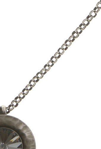 image for Necklace Pendant Rivoli Concave Black crystal silver night medium