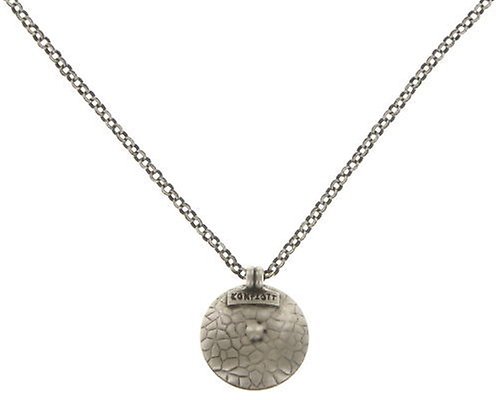 image pour Collier pendant Rivoli Concave Noir crystal silver night medium