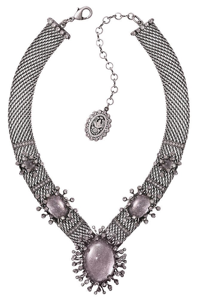 image for Necklace Galaxy in Glass White / Grey  extra large, medium, small