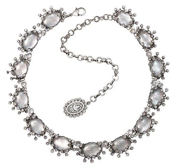 image for Necklace Galaxy in Glass White / Grey  medium
