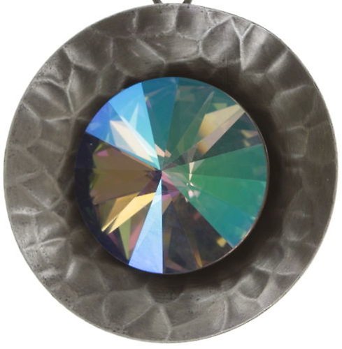 image pour Boucle d'oreille Clip pendante Rivoli Concave Bleu / Lila crystal paradise shine 