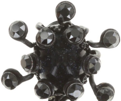 Bild für Ohrstecker baumelnd Galaxy in Glass Schwarz  large, small