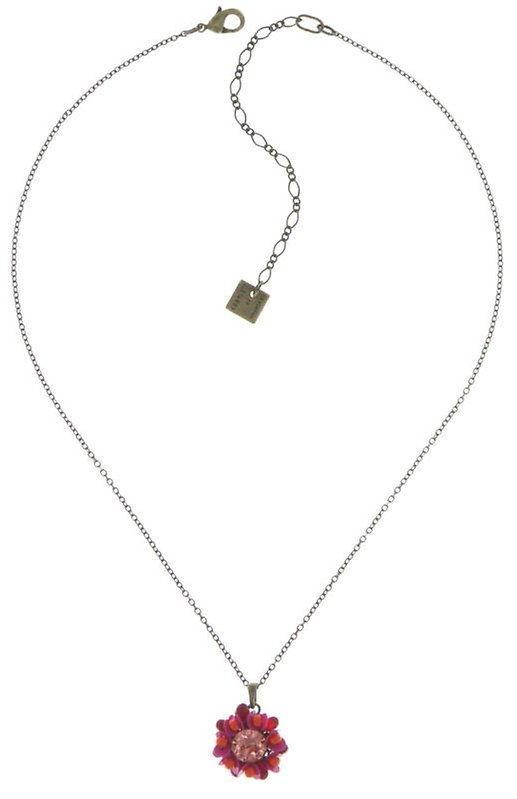 image pour Collier pendant Kaleidoscope Rose / Rouge  