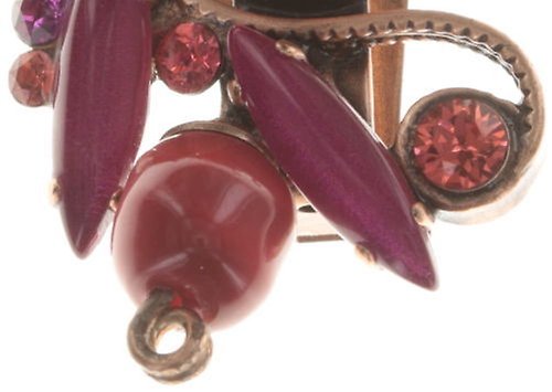 image pour Boucles d'oreilles Clip Fiancee Rouge  