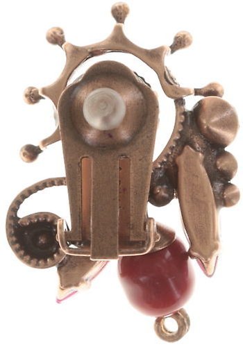 image pour Boucles d'oreilles Clip Fiancee Rouge  