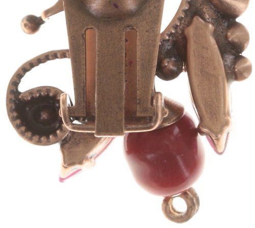 image for Earring Clip Fiancee Red  