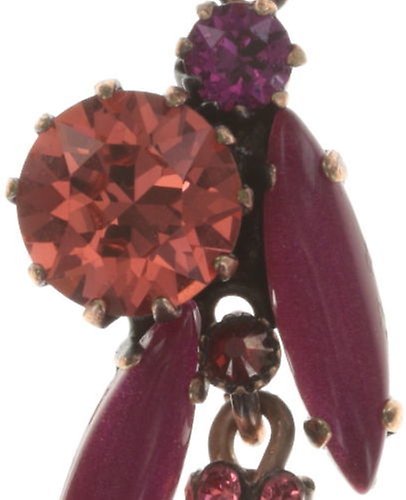 image pour Clou d'oreille pendant Fiancee Rouge  