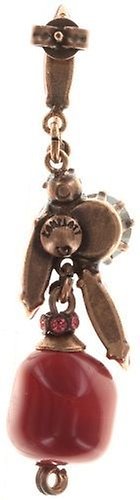 image pour Clou d'oreille pendant Fiancee Rouge  