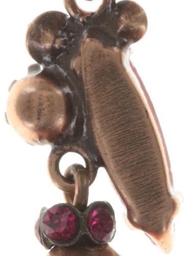 image pour Clou d'oreille pendant Fiancee Rouge  