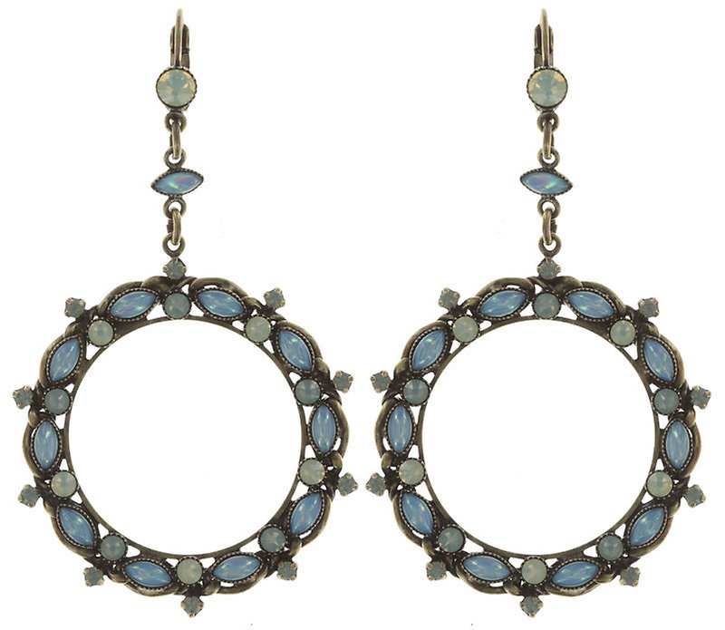 Kép Earring eurowire dangling Mini Treasure Green  