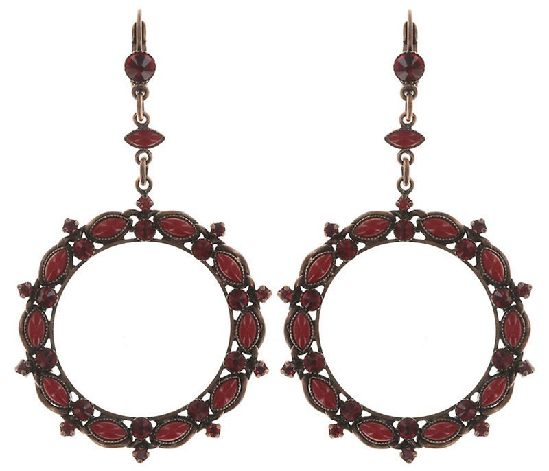 image for Earring Eurowire Dangling Mini Treasure Red  