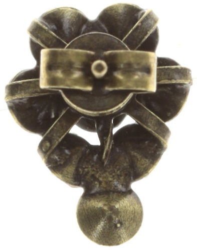 image for Earring stud Magic Fireball brown/white  