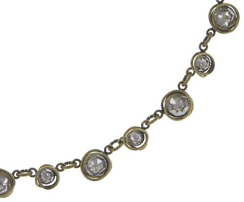 image for Necklace Sparkle Twist White crystal silver shade 