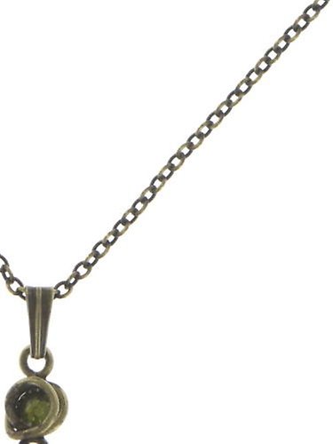 image for Necklace Pendant Sparkle Twist Green olive 