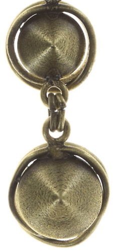 image for Earring stud dangling Sparkle Twist Green olive 