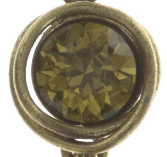 image for Earring stud dangling Sparkle Twist Green olive 