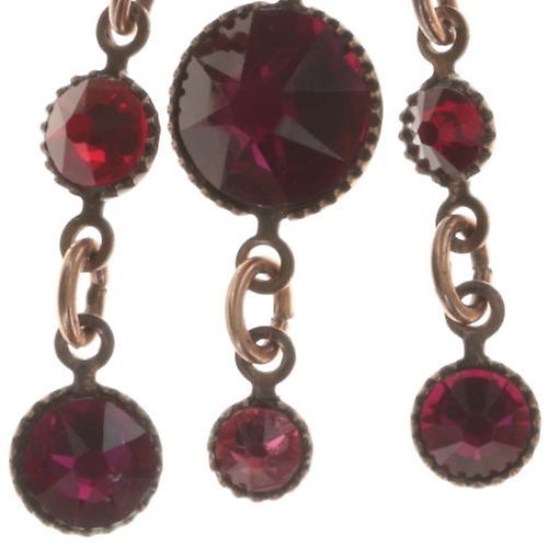 image pour Collier Waterfalls Rouge / Rose Foncé  