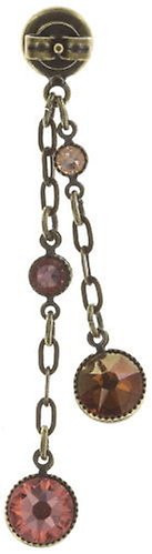 image for Earring Stud Dangling Waterfalls Beige / Pink  