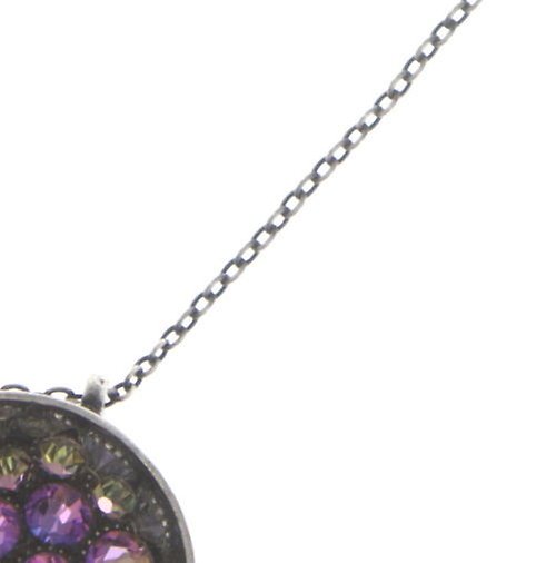image for Necklace Pendant Orchid Hybrid Pink crystal vitrail light medium