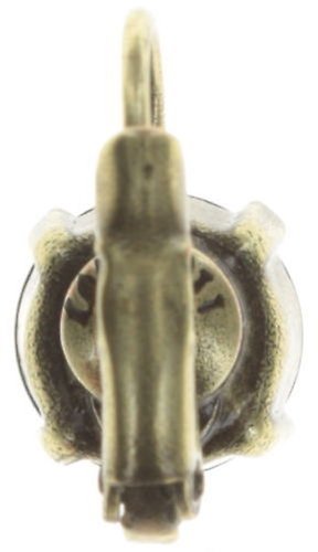 image for Earring eurowire Black Jack White / Brown sand opal SS 39