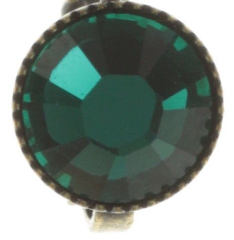 image for Earring eurowire Black Jack Dark Green emerald SS 34